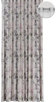 Draperie cu inele Samba imprimeu floral 250x245 cm