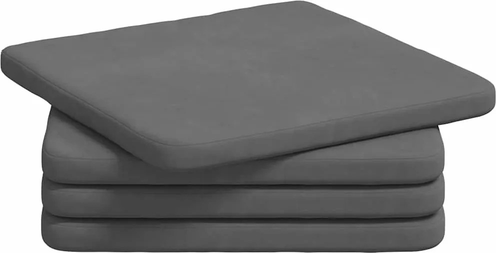 vidaXL Perne de Șezut 4 pcs Gri închis 40 x 40 x 3 cm