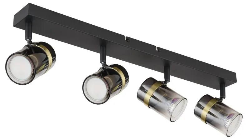 Plafoniera 4L design industrial Trabby negru