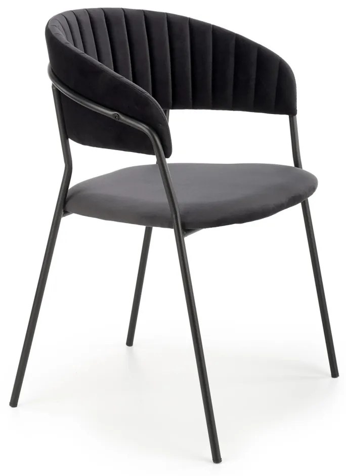 Scaun K426 Velvet Negru – l57 x A54 x H79 cm
