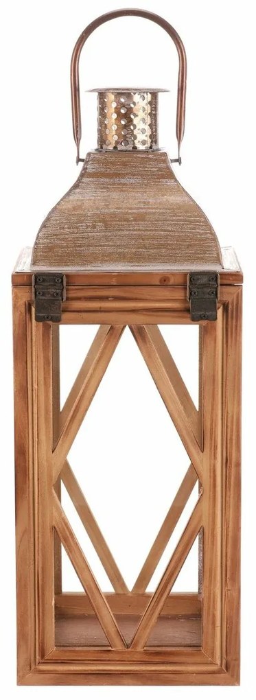 Set de 3 felinare din lemn Gineta, maro