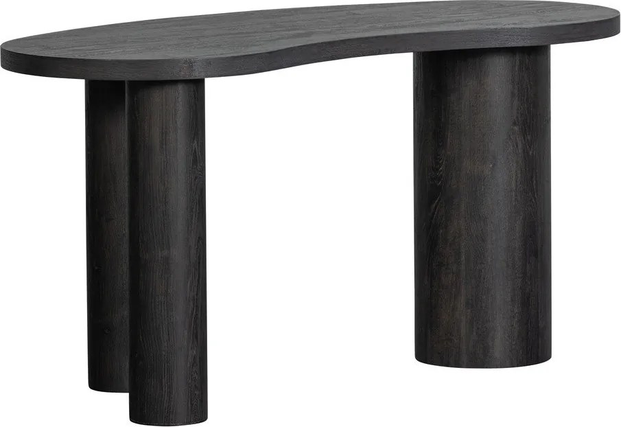 Masă consolă maro închis cu aspect de lemn de pin 70x150 cm Maan – WOOOD