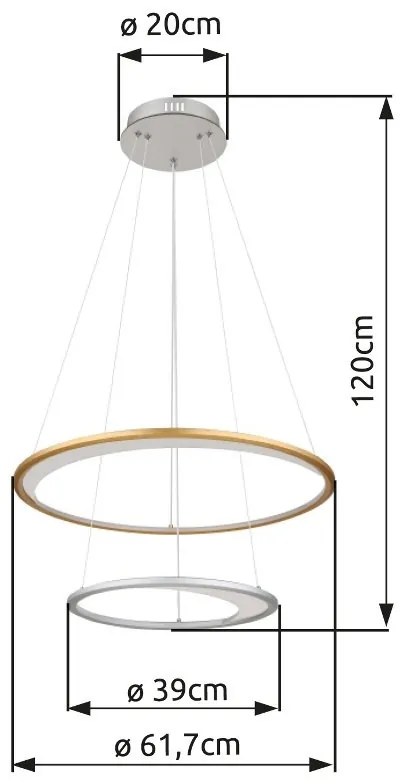 Lustra LED suspendata cu telecomanda design modern UMBRA