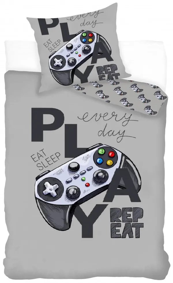 Gamer lenjerie de pat 140×200cm, 70×90 cm