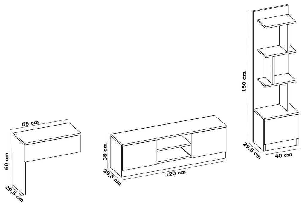 Mobilier living Tintin (alb). 1102608