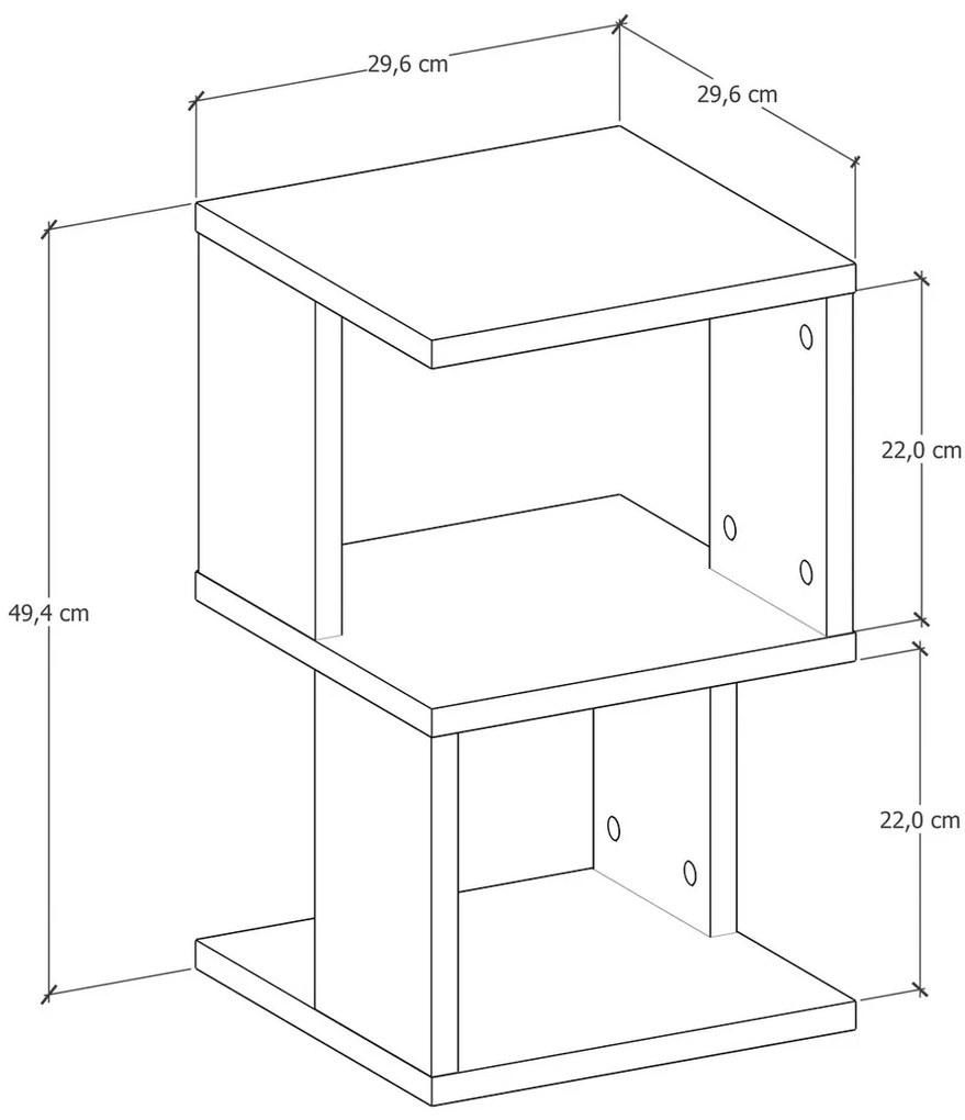 Măsuță de noptieră Salvia Walnut