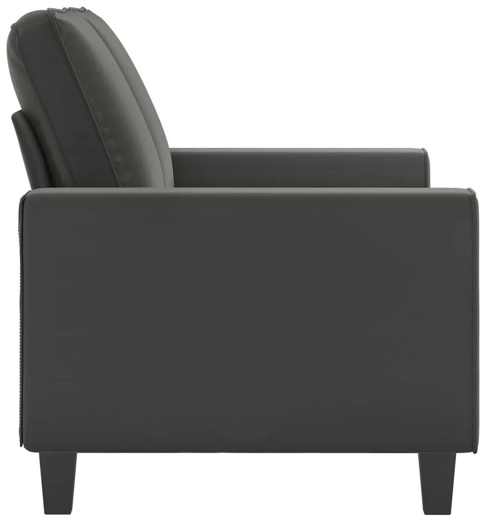 Canapea cu 2 locuri, gri inchis, 120 cm, tesatura microfibra Morke gra, 154 x 77 x 80 cm