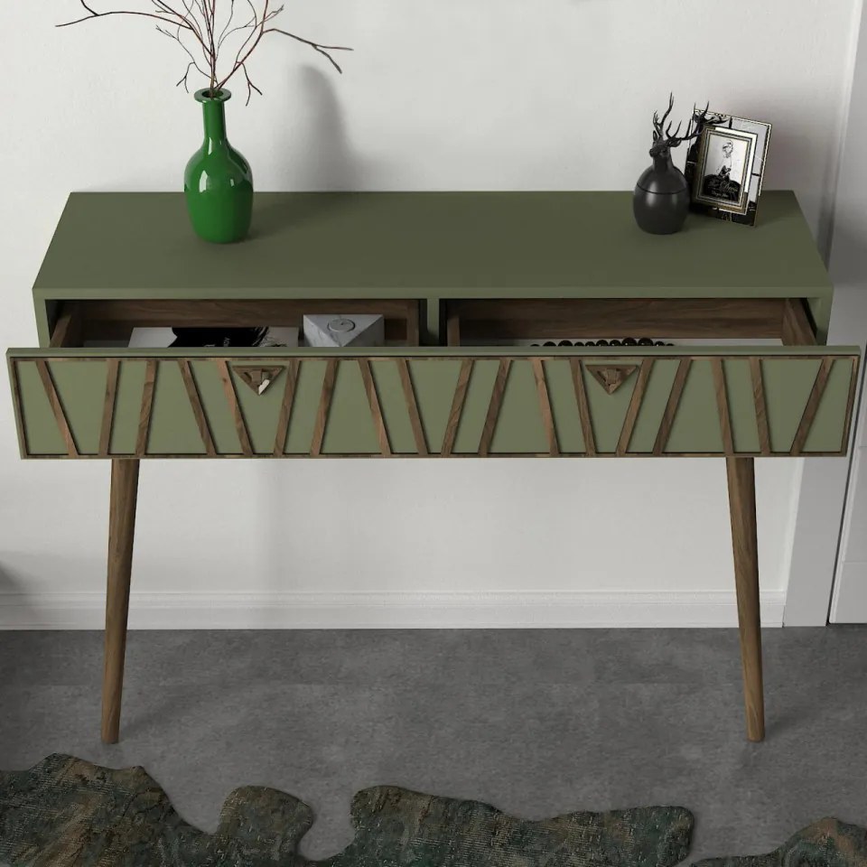 Consola ForestAynalı, Nuc / Verde Inchis