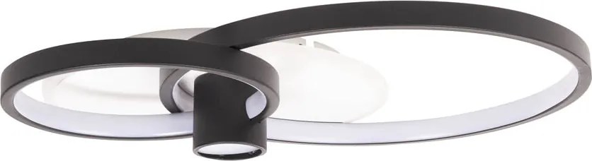 Plafoniera LED Horus Erste 65W, Design Lux Negru Auriu, Corp Iluminat Modern Geometrie 500x95mm, Lustra Premium pentru Living, Eficienta Energetica