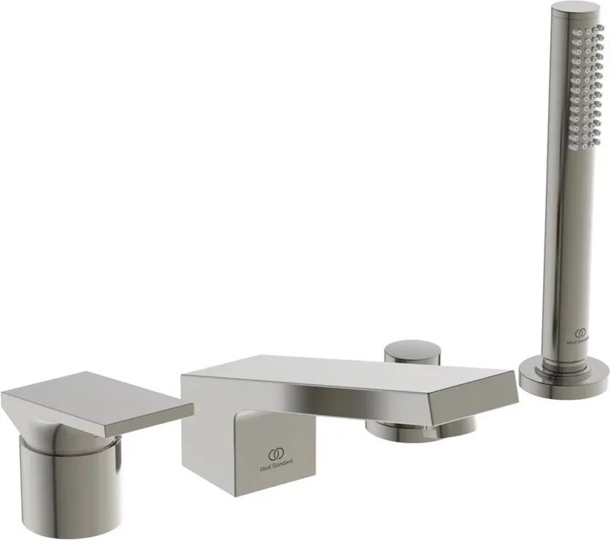 Baterie cada - dus Ideal Standard Atelier Extra argintiu Silver Storm cu 4 elemente