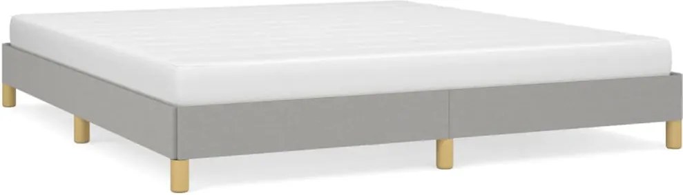 vidaXL Cadru de pat fără saltea, gri deschis, 180x200 cm, textil