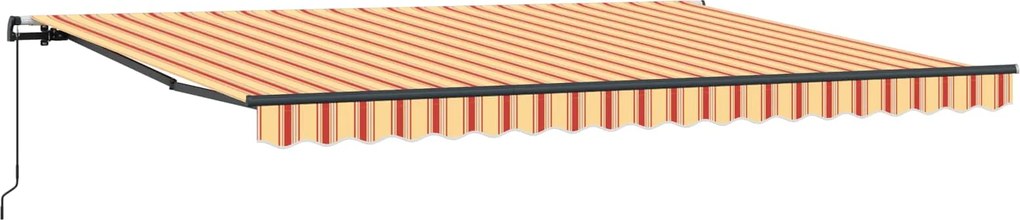 vidaXL Cortina Retractabilă Manual Galben și portocalie 450 × 300 cm