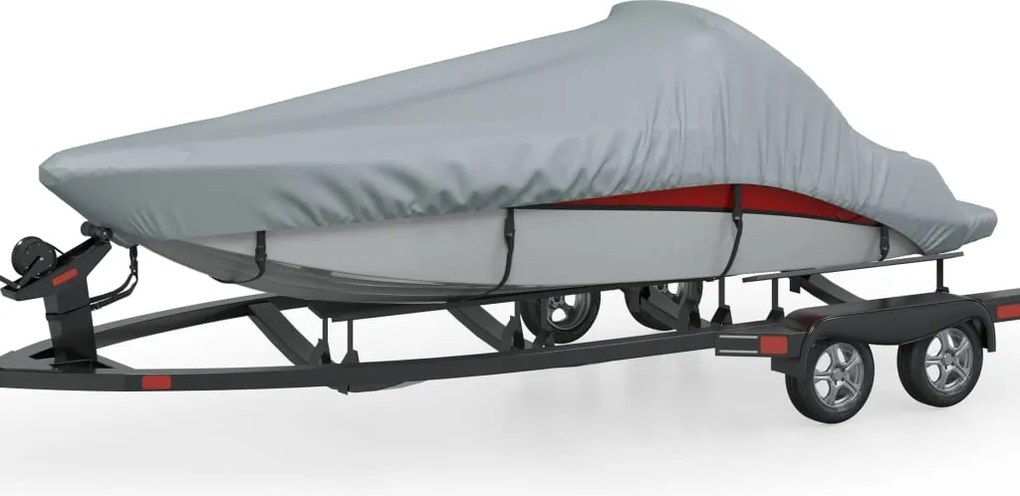 vidaXL Prelată barcă L 427-488 cm W-229 cm, Gri