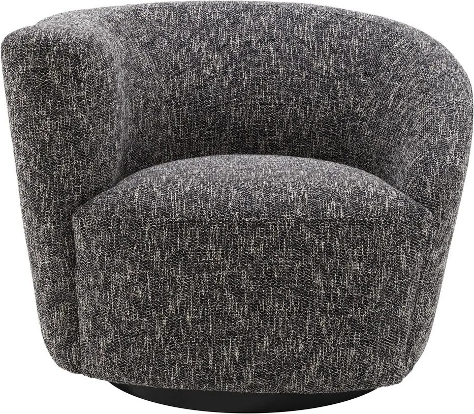 Fotoliu pivotant design elegant LUX Colin left, cambon negru 115434 HZ