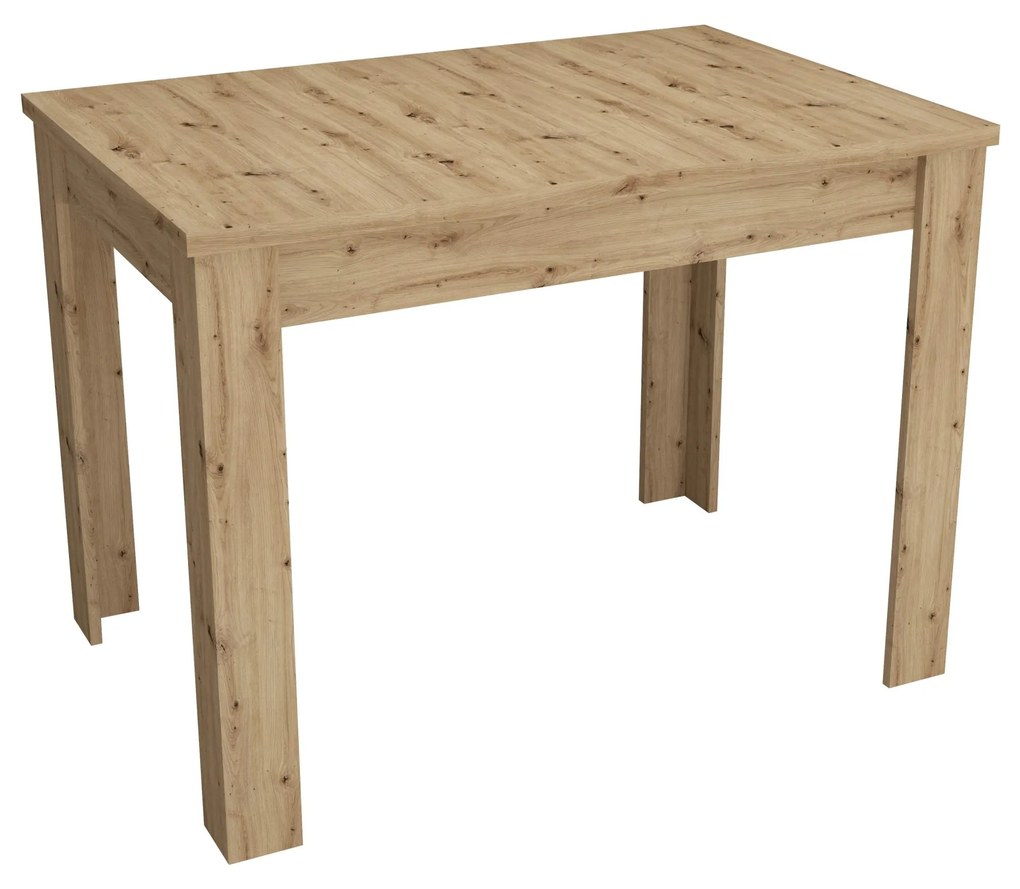 Set Masa Zeta, Stejar Artisan, 2 Scaune, Negre, 102 x 69 x 75 cm