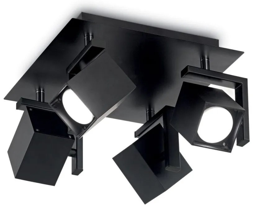 Plafoniera design modern cu 4 spoturi directionabile MOUSE PL4 neagra 156712