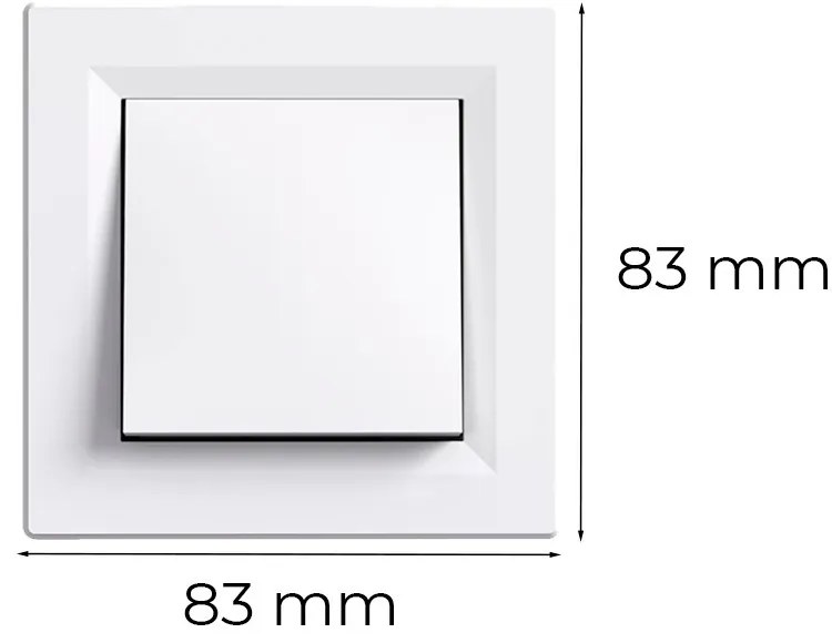 Nova întrerupător unipolar 10A 250V 101 cu cadru alb