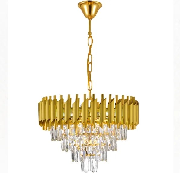 Brilagi - Candelabru cu lanț ECLIPSE 7xE14/10W/230V Ø 48 cm auriu