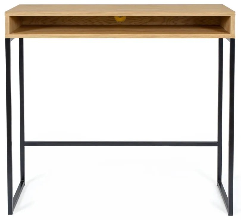 Birou cu blat cu aspect de lemn de stejar 35x100 cm Frame – Woodman