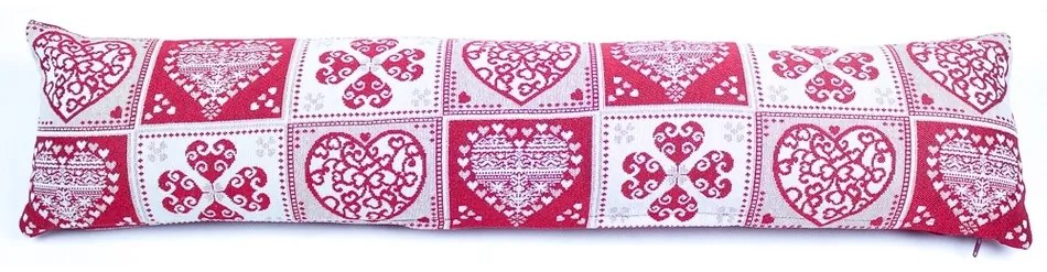 Pernă  etanșare decorativă pt fereastră Inimă, 90 x 20 cm