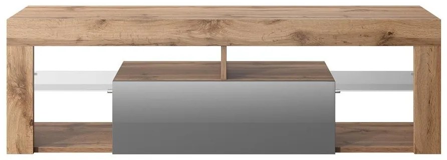 Dulap TV Bionca (cu iluminat) (stejar lancelot + gri). 1098607