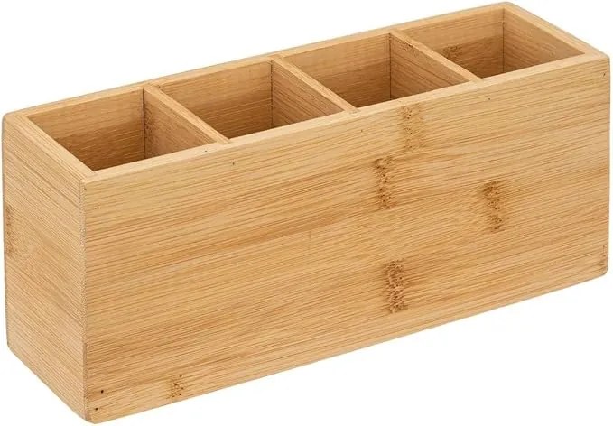 Organizator din bambus cu 4 compartimente 4COMP 22,6x7,2x9,7 cm
