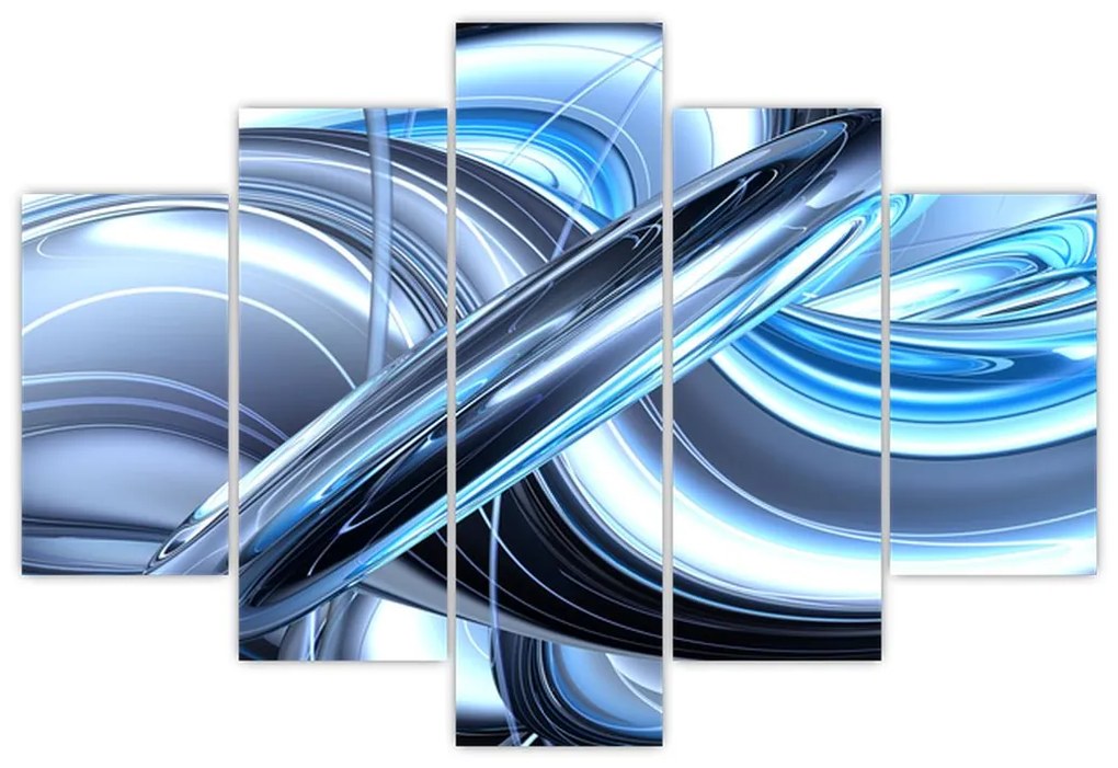Tabloul cu abstracție albastră (150x105 cm)