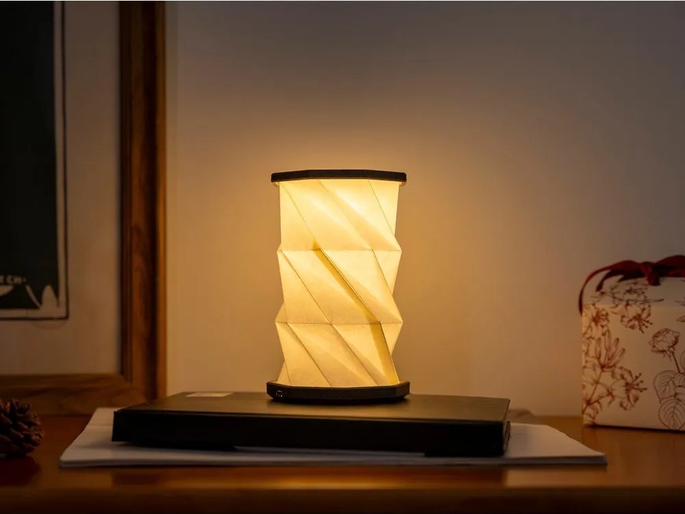 Decorațiune luminoasă albă/gri portabilă cu USB ø 8 cm Twist – Gingko