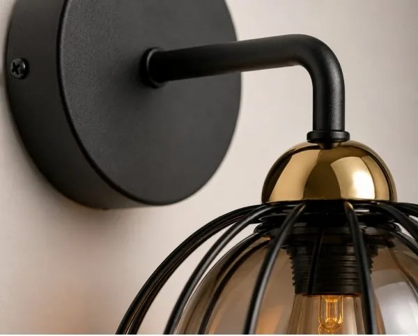 Aplică SOLO BLACK 1xE27/60W/230V black/gold