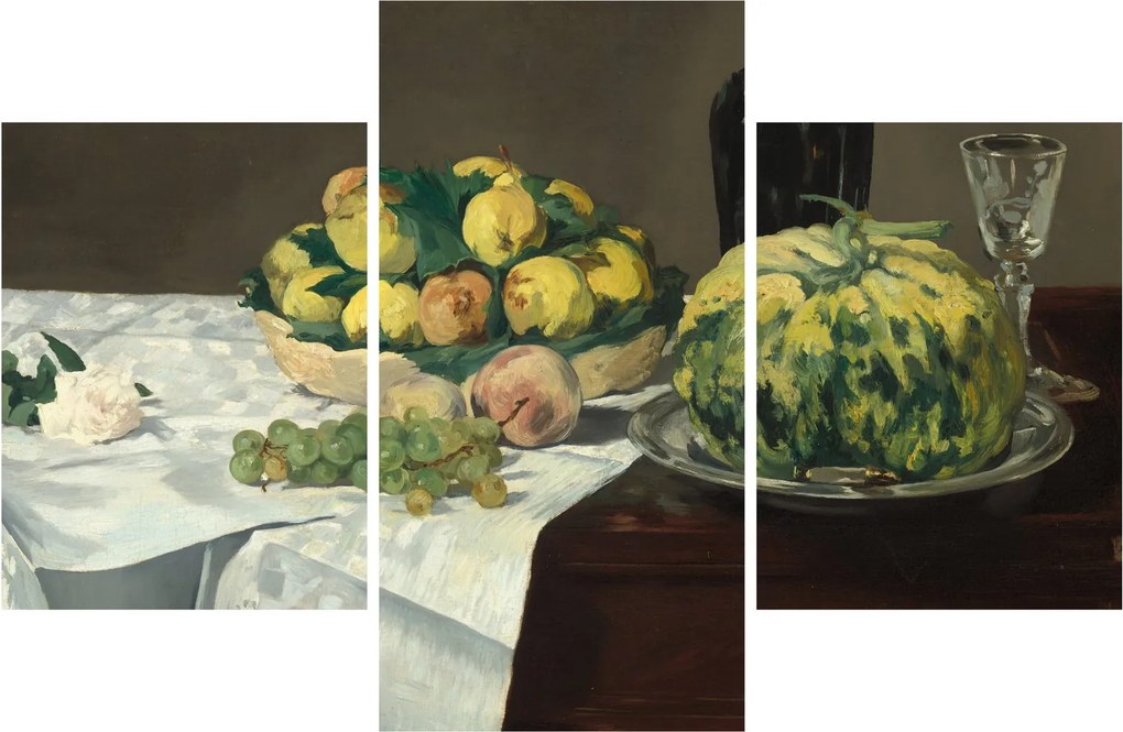 Tablou - Edouard Manet, Still Life with Melon and Peaches, reproducere (90x60 cm)