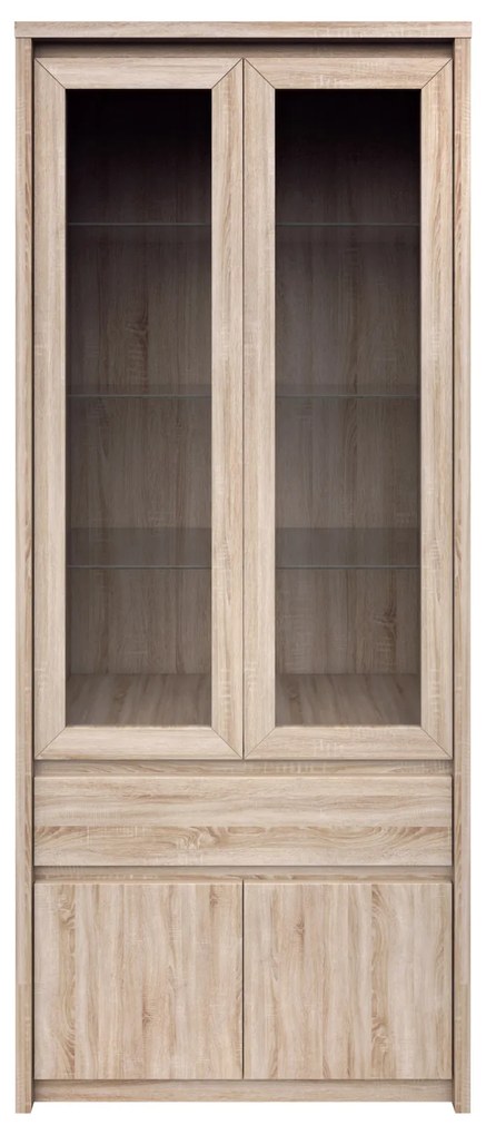 Vitrină Noella 2D2W1S (Stejar sonoma). 1053121