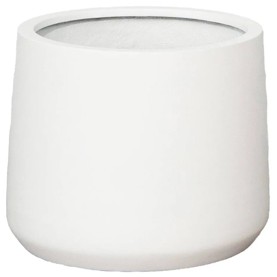 Ghiveci de flori Patt, alb mat, dimensiuni multiple - PotteryPots Mărime: Ø42 x 35 cm