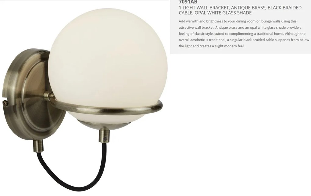 Aplica perete deosebita design vintage Sphere 7091AB SRT