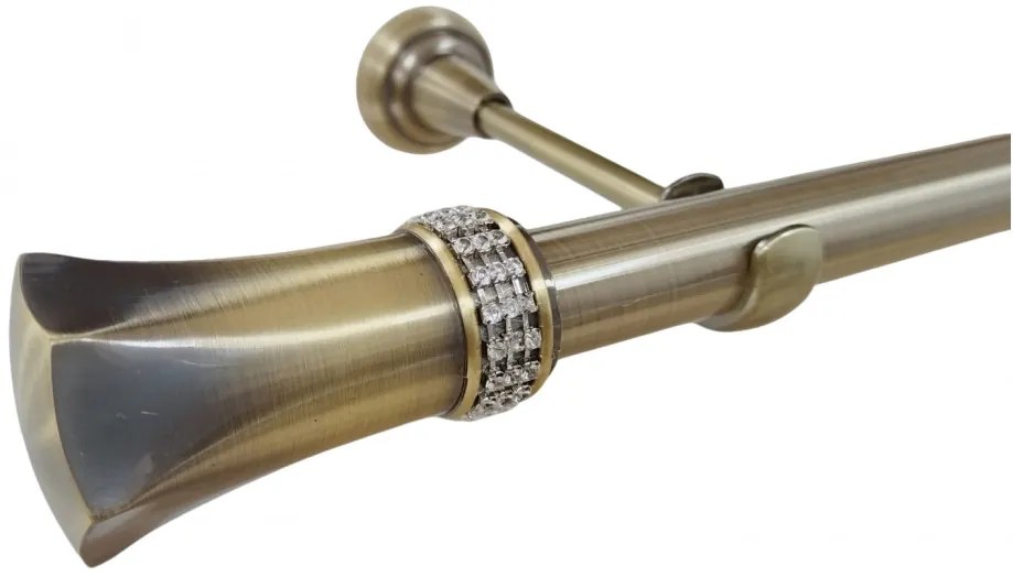 Galerie fara inele PLUTON CRYSTAL /25 - aur antic (Alege marime: 140 cm)