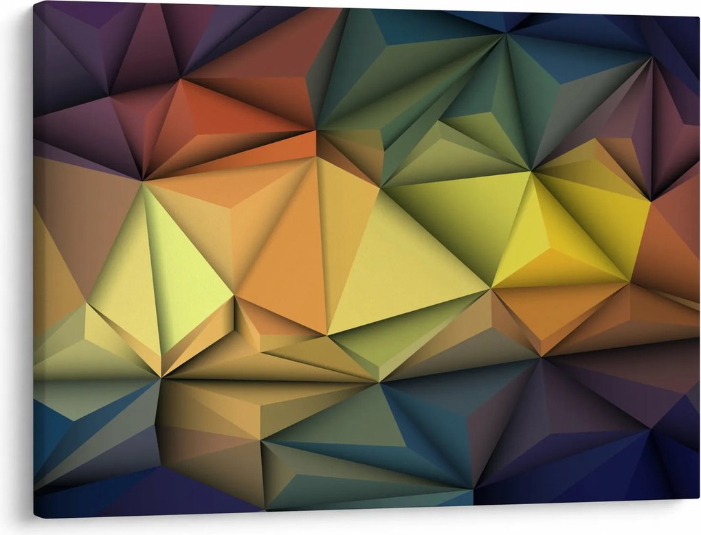 Tablou - Abstracție 3D poligonală (70x50 cm)