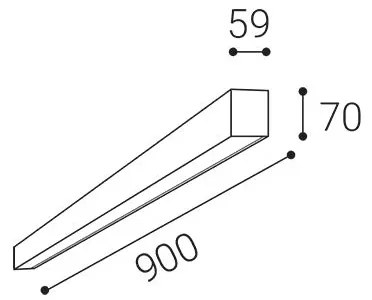 LED2 - Plafonieră LED NOLI LED/30W/230V 3000/3500/4000K 90 cm neagră