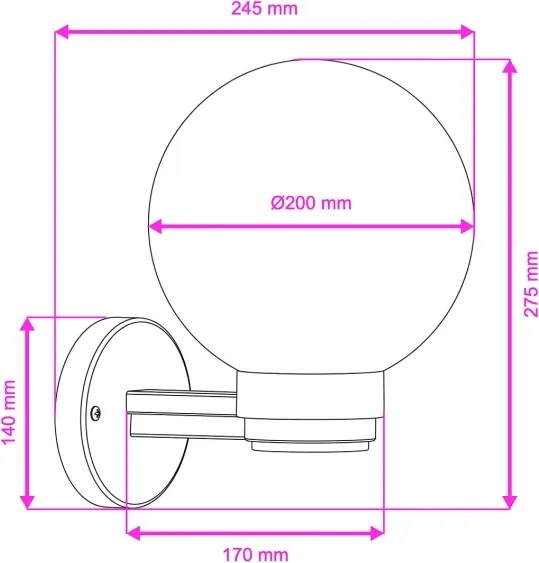 Brilagi Ven HARBOR - aplică de perete LED RGBW 1xE27/9W/230V IP33 antracit/alb