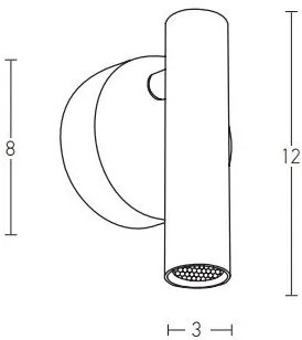 Aplica moderna cu spot LED directionabil Hotel cupru