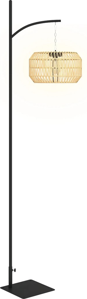 Outsunny Lampadar solar exterior rășină împletită, lampadar boem 178 cm, senzor de lumină, iluminare automată, galben | Aosom Romania