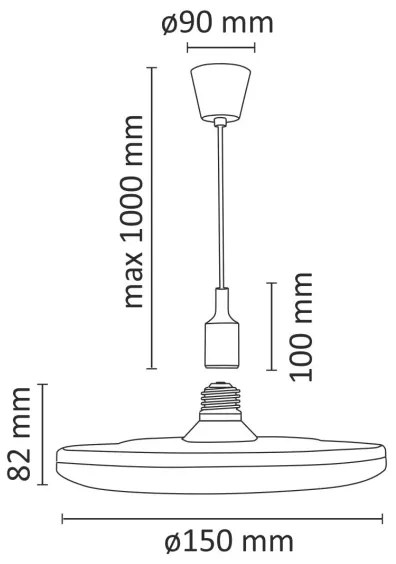 LED Lampa suspendata KIKI 1xE27/10W/230V verde
