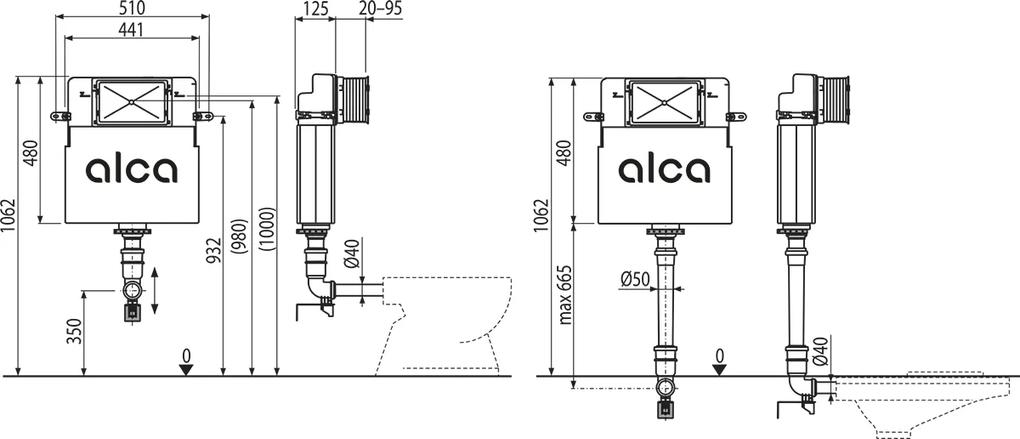 Rezervor wc incastrat Alcadrain AM112W