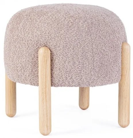 Taburet rotund, roz antic, 45x38 cm, Dayla, Bizzotto