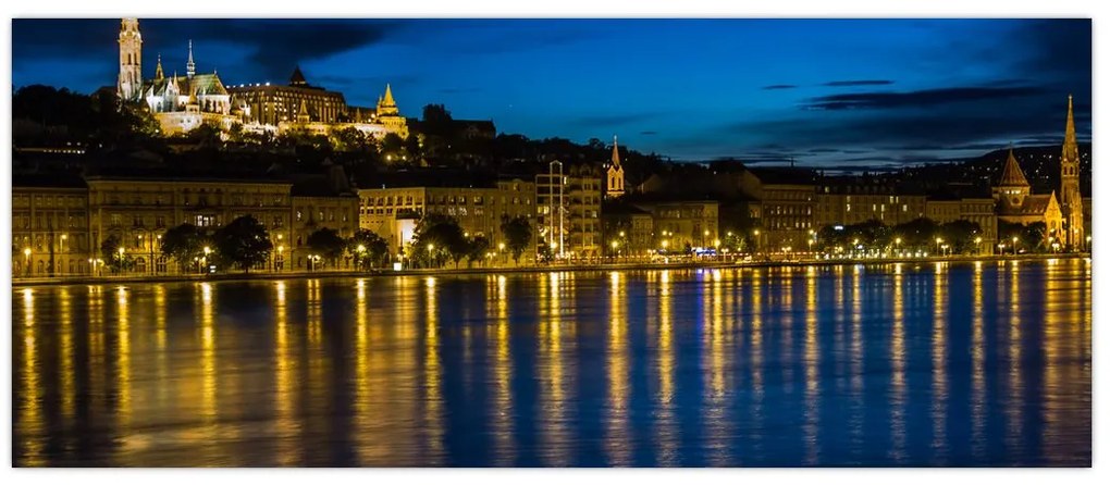 Tablou orașului nocturn (120x50 cm)