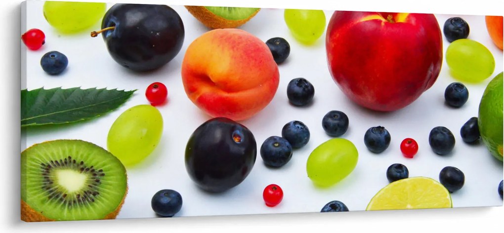 Tablou - fructe cu picături de apă (120x50 cm)