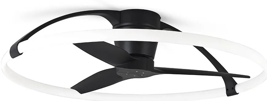 Lustra LED Smart cu Ventilator si telecomanda NEPAL negru