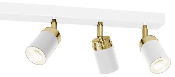 Spot RENO 6xGU10/60W/230V alb/auriu