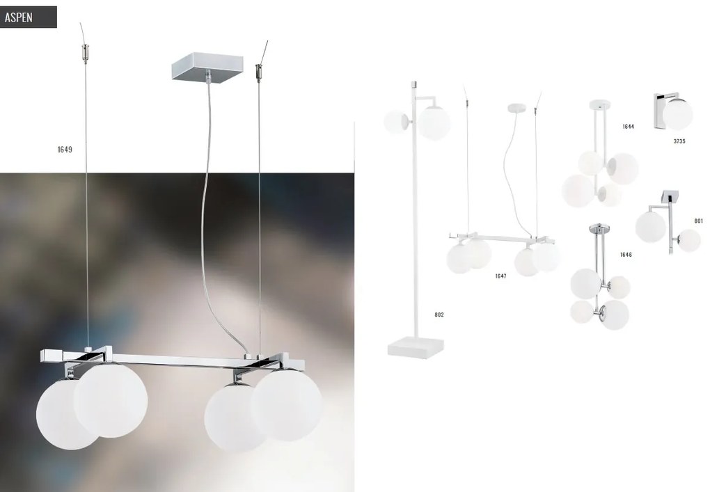 Lustra aplicata design modern ASPEN crom