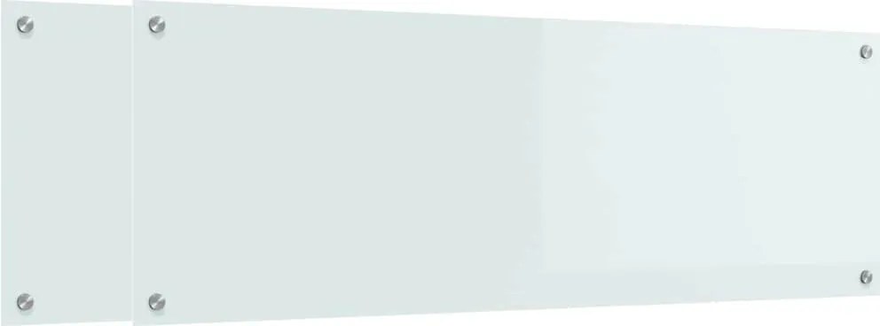 vidaXL Panou de bucătărie 2 pcs Alb 120 x 40 cm sticlă securizată