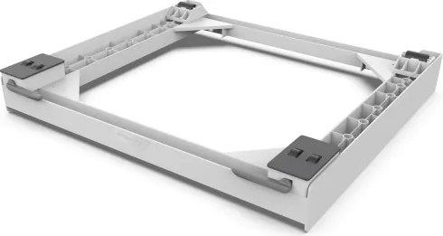 Meliconi 656146 - Suport anti-vibrații pentru mașina de spălat, cu roți extensibile, 61 cm, alb