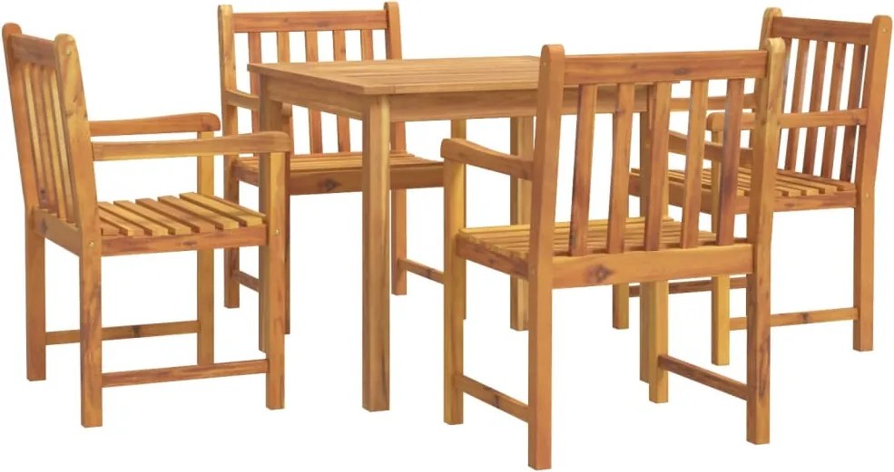 vidaXL Set mobilier de grădină, 5 piese, lemn masiv de acacia
